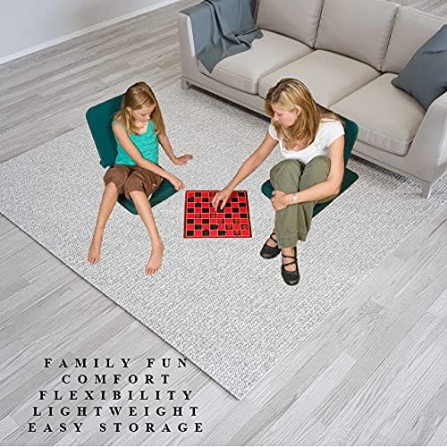 Image of Original BackJack -Made in The USA- Navy Cotton Fabric Lightweight Floor Seating Chair for Gaming, Families, Parents, Daycare, Back Support, Reading, Yoga, Meditation, Dorm, School