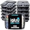 [10 Stuks] 3 Compartimenten BPA Vrij Herbruikbare Meal Prep Containers – Plastic Voedsel Bakjes met Luchtdichte Deksels…