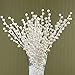 Factory Direct Craft Package of 12 White Pearl Berry Floral Sprays