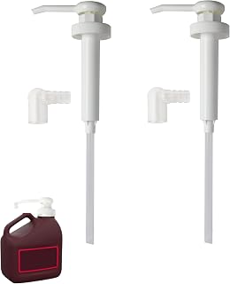 Upgraded 2-Pack 53mm Syrup Pump with Leak-Proof Device for Hershey's Chocolate Syrup Bulk Jug - Ideal Pump for Syrup Bottle, Chocolate Syrup Dispenser Accessories for Hershey