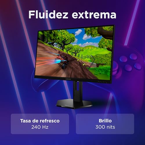 Lenovo Legion 27Q-10 - Écran Gaming de 27" QHD avec Eyesafe (IPS, 240Hz, 0.5ms, 2xHDMI+DP, AMD FreeSync Premium) - Inclinable et réglable en Hauteur - Noir - 11