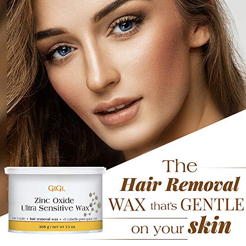 Gigi Zinc Oxide Ultra Sensitive Hair Removal Wax, Gentle And On Extra-Delicate Skin, 13 Oz, 1-Pc #TOP4