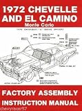 1972 Chevelle, El Camino, Monte Carlo Factory Assembly Instruction Manual