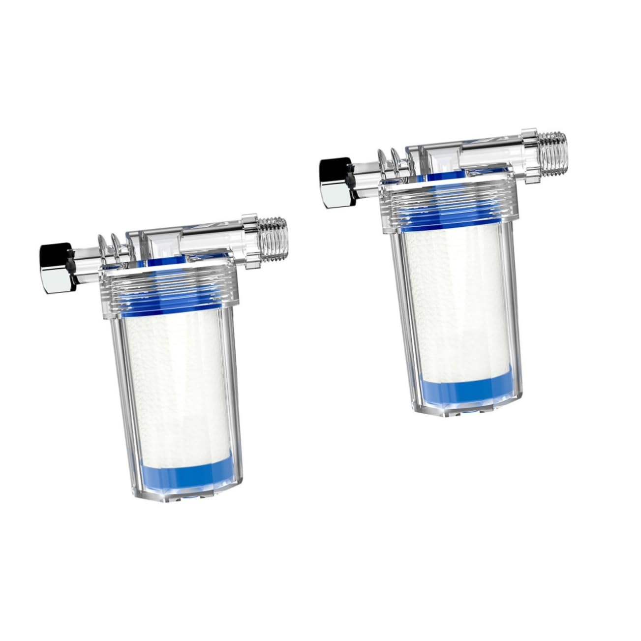 Filtre purificateur d'eau en ligne Tofficu en ABS bleu pour circuit domestique | Lot de 2