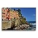 Produktbild Premium Textil-Leinwand 75 x 50 cm Quer-Format Le Cinque Terre, Riomaggiore | Wandbild, HD-Bild auf Keilrahmen, Fertigbild auf hochwertigem Vlies, Leinwanddruck von Jutta Heußlein