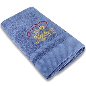 Rebundex 60 Jahre Handtuch Bestickt 50×100 60 Geburtstag Mann Geschenkideen 60 Geburtstag Frau Geschenke 60. Geburtstag…