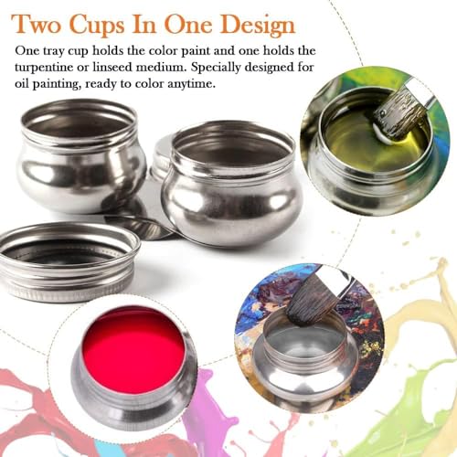 Vaso doble paleta para evitar derrames de óleo y solvente 8