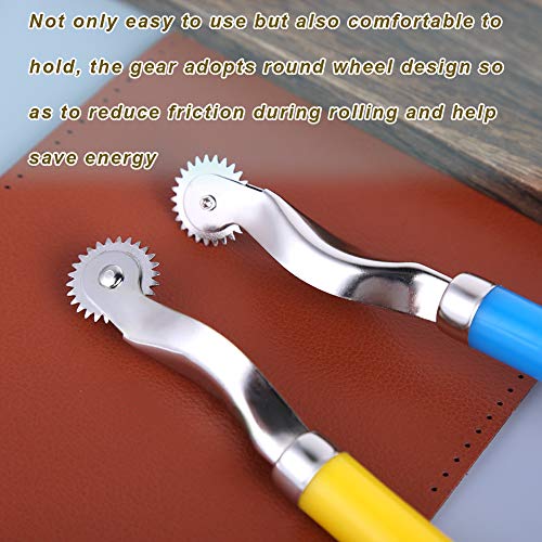 Image of Lunarm Tracing Wheel Sewing Tool 2pcs Steel Needle Point Tracing Wheel | Random Color, Professional Sharp Stitch Marking Spacer for Arts, Leather Crafts Quilting, Transferring Patterns,Dressmaking