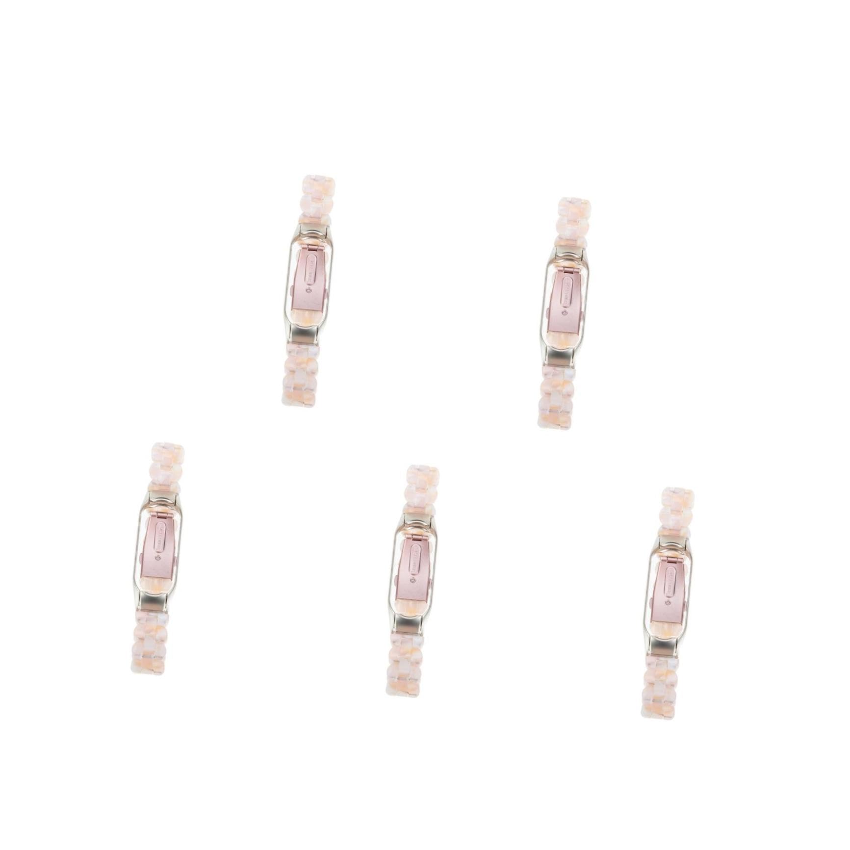 HOMSFOU Mi 5 6 correa pulsera de reloj correa de reloj de liberación rápida banda de reloj para banda de pulsera banda de repuesto correa de muñeca correas de reloj resina rosa