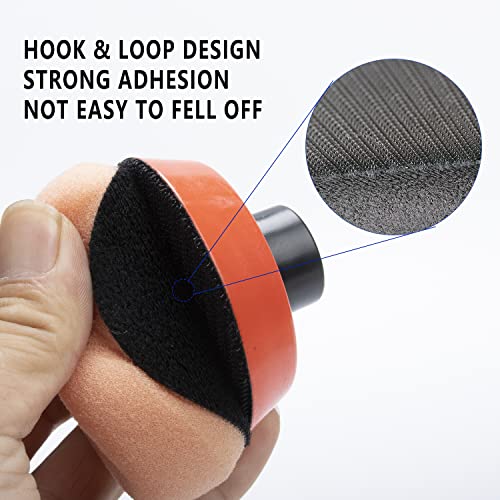 Carroad 44Pcs Drill Buffing Pad Detail Polishing Pad Mix Size Car Detailing Kit With 5/8-11 Thread Backing Pad & Adapters For Buffer Polisher Car Sanding, Polishing, Waxing, Sealing Glaze #TOP4