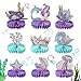 VYNYJOAN Mermaid Honeycomb Centerpieces 9 Pieces Under the Sea Table Centerpieces for Girlâ€™s Birthday, Baby Shower, Mermaid/Under The Sea Theme Party Supplies