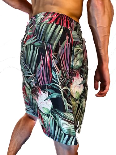 Free Folks Men's Swim Trunks, Blue, Polyester, Quick Dry, Sizes 38, 40, 42, 443