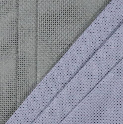 Image of KCS 4 /6 pc of 12 inch x 18 inch(30cmx45cm) 16 Count Cotton Aida Cloth Cross Stitch Fabric (6 pc,Light Steel Grey+Medium Grey)