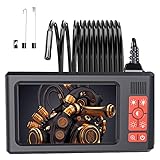 Industrielle Endoskop-Kamera mit 4,3-Zoll-HD-Bildschirm, 5,5 mm IP67 wasserdichtes Endoskop mit Leuchten, halbstarre Schlangenkamera für Automobile, Sanitärrohre, Kanalinspektion (5M (16.4FT))