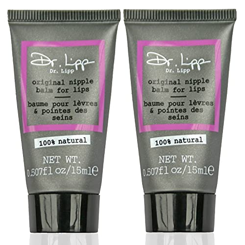 Organic Lanolin Lip Balm & Nipple Cream - Natural Moisturizer For Dry Chapped Lips, Nursing or Breastfeeding, Diaper Rash, Eyelashes, Sore Nose & So Much More (15 ml) - 2 Pack