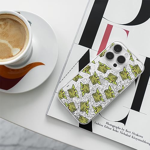 ERT GROUP mobile phone case for Apple Iphone 14 PRO original and officially Licensed Star Wars pattern Baby Yoda 008 optimally adapted to the mobile phone, with glitter overflow effect - Image 5