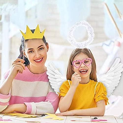 BohoSM Angel Costume Wings and Halo Adult White Angel Costumes Wings for Girls Kids Party Children's Boys Halloween Christmas - Image 4