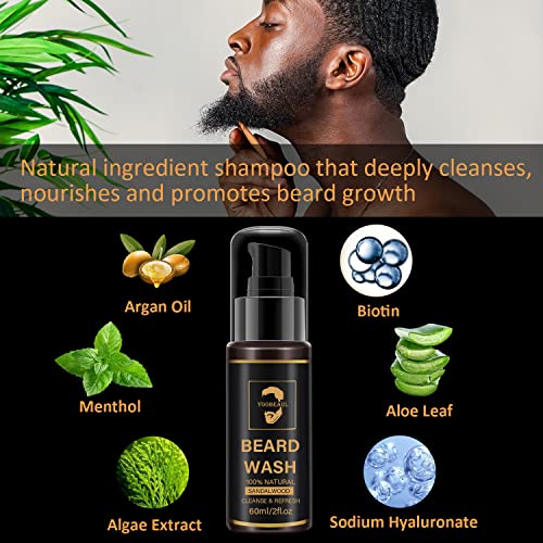 Yoobeaul Beard Growth Kit, Derma Roller For Beard Growth, Biotin Beard Growth Oil For Patchy Beard, Beard Wash, Wooden Beard Comb, Beard Kit, Stocking Stuffers Birthday Gifts For Fathers Dad Men Him #TOP3
