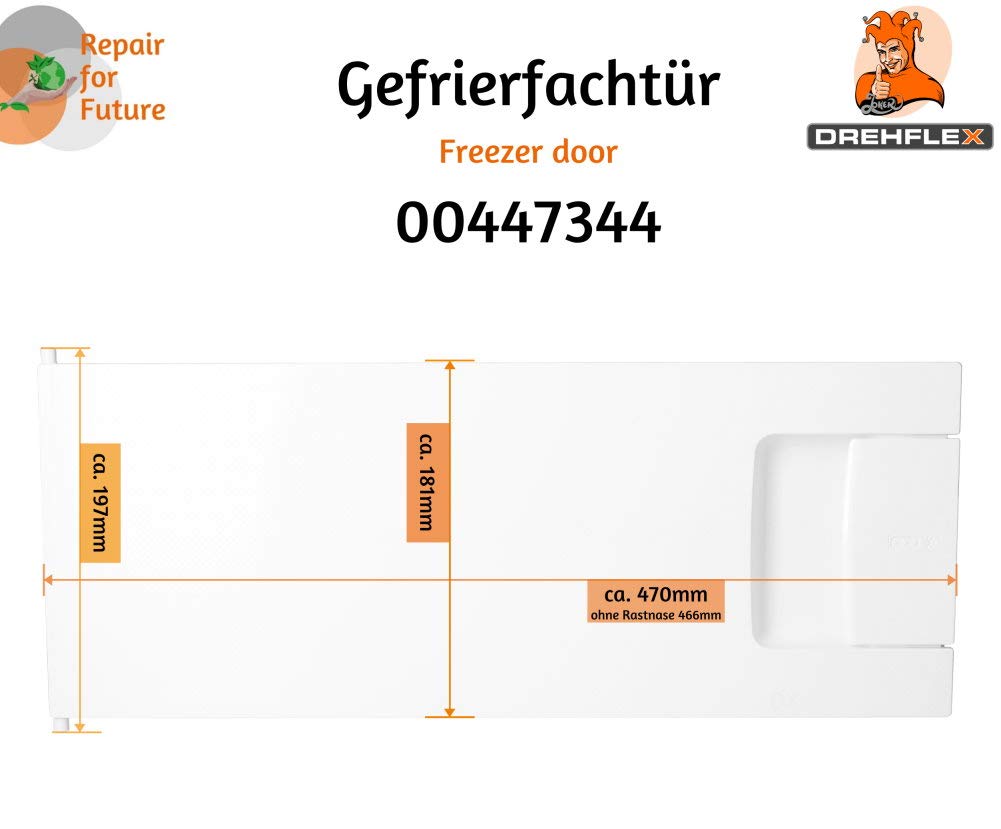 Bosch Siemens Neff Constructa Gefrierfachtür 470x197x47 passend für Kühlschränke