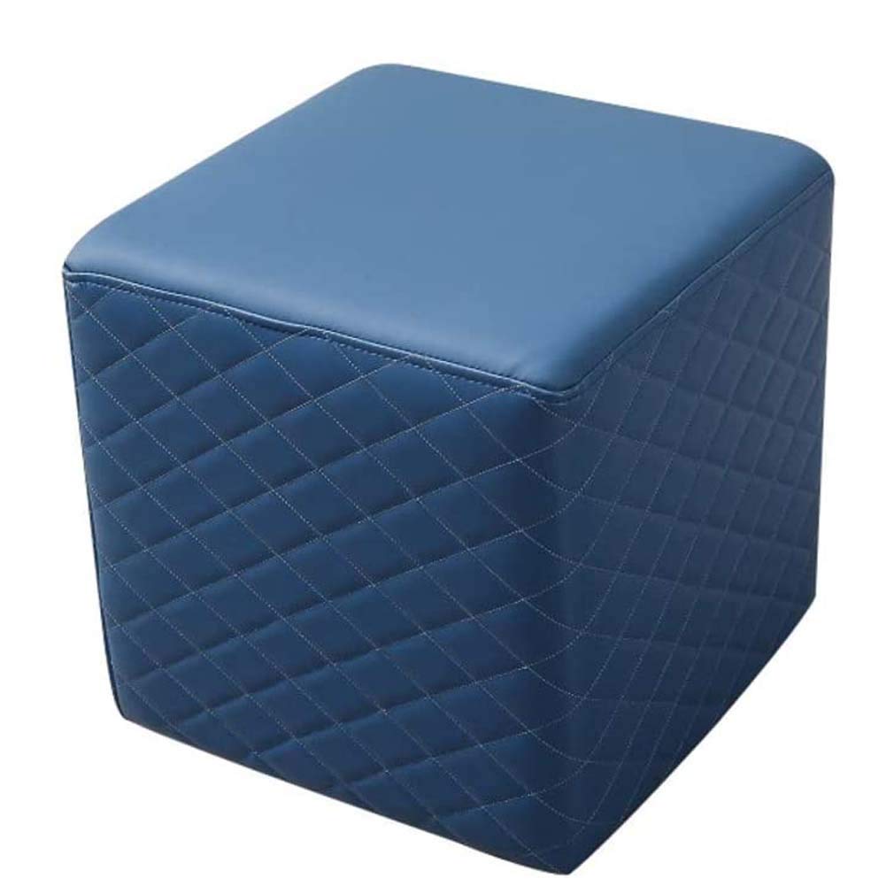 Pouf en simili cuir PU moderne et repose-pieds rembourré pour salon