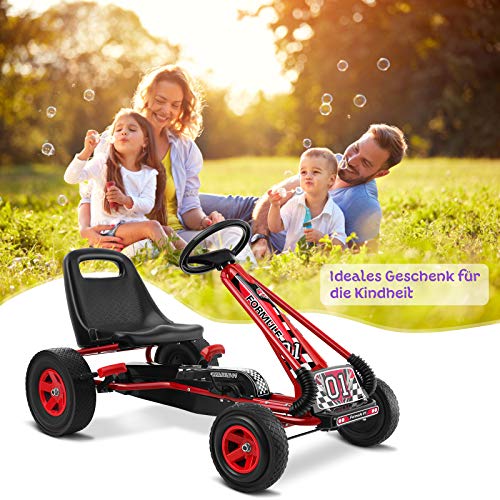 Goplús Gokart für Kinder von 3 bis 8 Jahren, vielseitiges Tretauto
