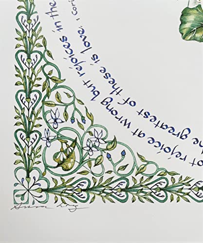 Literary Calligraphy Love Is Patient Art Print By Susan Loy #TOP2