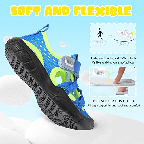 Image of JOINFREE Toddler Boys Girls Water Shoes Breathable Qucik Dry Sport Beach Sandals Lightweight Barefoot Flexible