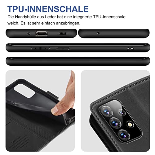 Giyer für Samsung Galaxy A53 5G Hülle mit Schutzfolie, Handyhülle Galaxy A53 5G Standfunktion Kartenfach Wallet Premium Leder Schutzhülle… – Ansicht 6