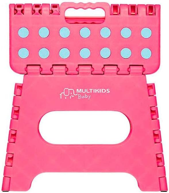 Banquinho Multiuso Dobrável Flop Rosa Multikids Baby - BB1010