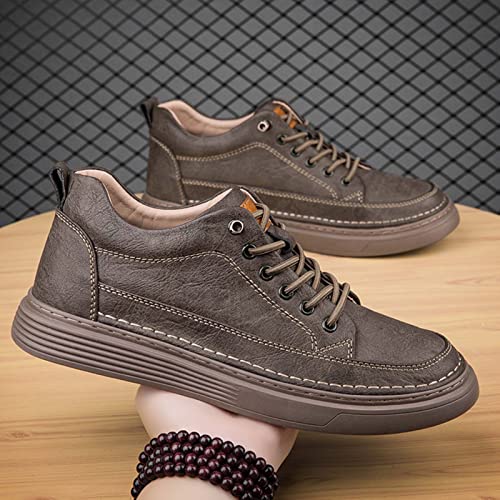 Image of CERYTHRINA Elevator Shoes for Men - Height Increasing Sneakers, 2.5 Inches Taller, Leather Casual Shoes with Height Increase Insoles