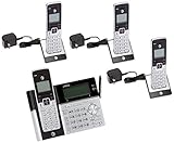 AT&T ATT-TL96423 dect_6.0 4-Handset Landline Telephone, Silver