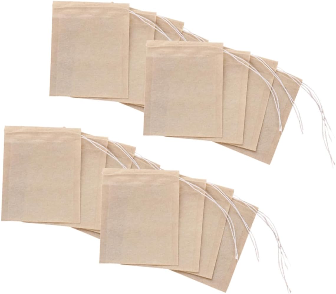 Ciieeo 600pcs Drawstring Tea Filter Bags Disposable Paper Tea Bags and Coffee Natural Pulp and Spice Infusion