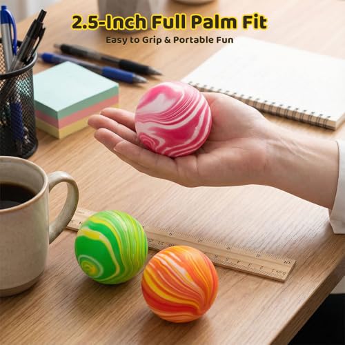 LOVESTOWN Squishy Stress Ball, 2.5" Assorted Colors Dough Fidget Toy - image 3