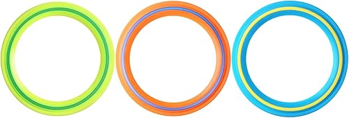 Miniatura 7 de Disco volador para niños y adultos, anillo volador de 11 pulgadas, paquete de 3 discos suaves para jugar deportes en la playa, patio trasero, el