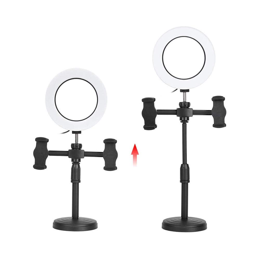 Anneau Lumineux Rechargeable Pour Selfies Et Vidéos – Support Téléphone Réglable, Lumière LED 240 Perles, Température Couleur 2500-8500K – Idéal Streaming Et Création Contenu