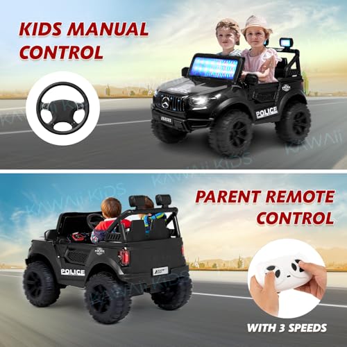 Image of Kawaii Kids Speed 888 Battery Operated Electric Car for Kids, 12V Rechargeable Ride-On SUV with Solid Design, Kids Ride-On Car for Boys & Girls Age 1-7 Years (MERC Black)