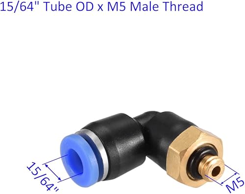 Miniatura 3 de M METERXITY Conexión de codo macho de tubo de empuje para conectar, conexión rápida de empuje de aire neumático, se aplica a la conexión de la