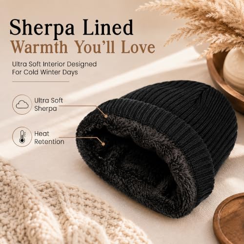 Image of YACHT & SMITH Winter Beanies, Bulk Cold Weather Thermal Warm Stretch Skull Cap, Mens Womens Unisex Hat