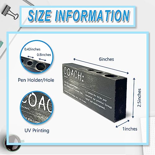 vizuzi Coach Definition Sign Pen/Pencil Holder for Desk Inspirational Coach Gift, Coach Office Decor, Coach Teacher Christmas Teacher\'s Day Gift for Women Men Mentor Trainer Tutor peh17
