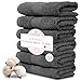 6 Piece Washcloth Set. 2017(New Collection). Premium Quality Turkish Towels. Super Soft, Plush and Highly Absorbent. Set Includes 6 Pieces of Washcloths. By Maura (Washcloth - Set of 6, Space Gray)