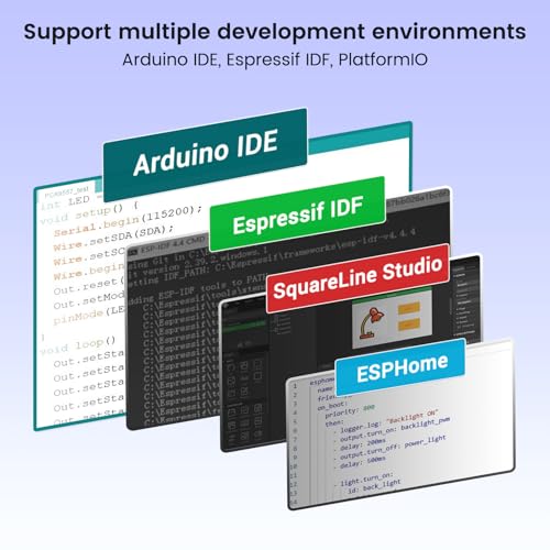 ELECROW Wyświetlacz ESP32 1024 x 600, 7-calowy ekran dotykowy IPS HMI ESP32 IPS, obsługuje interakcję głosową AI, dwurdzeniowy procesor ESP32-P4, do 400 MHz, kompatybilny z Arduino, ESP-IDF, LVGL