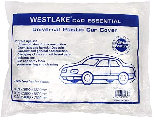 West Lake Universal Clear Disposable Car Cover for SUV, Sedan, Sport Cars, Antique Cars up to 22′ x 12′