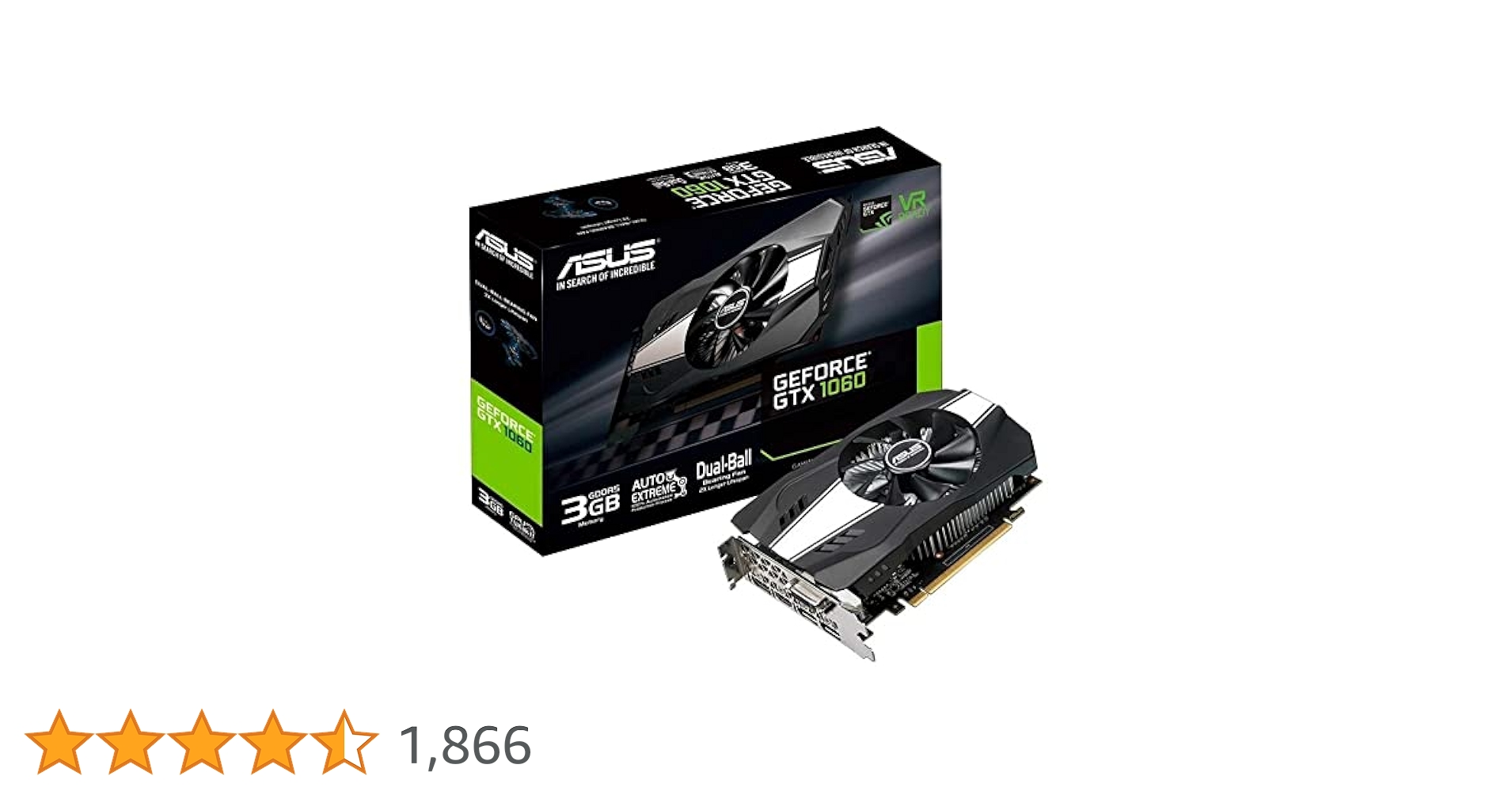 グラフィックボード・グラボ・ビデオカード ASUS GeForce GTX 1060 3GB Dual-Fan ASUS Dual GTX 1060 3GB