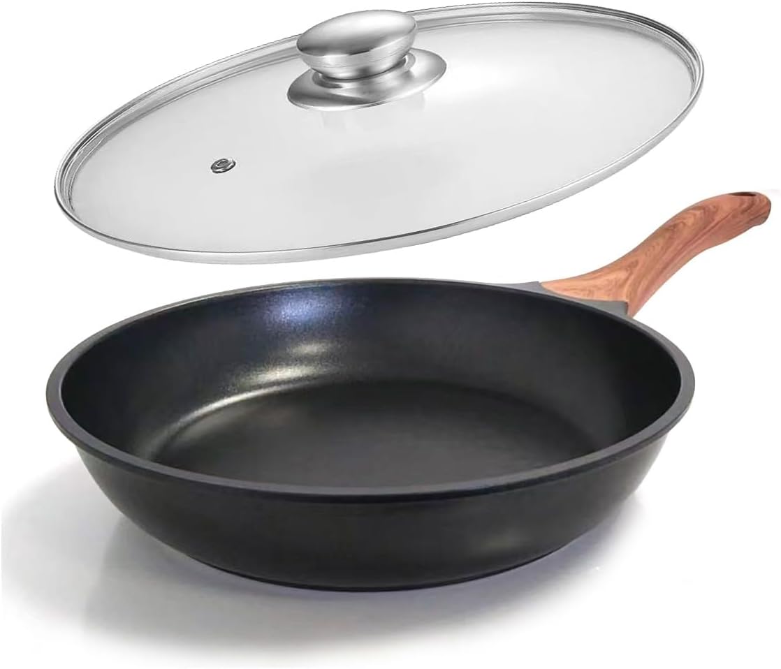 Nonstick Frying Pan, Skillet with Lid, Induction Compatible (Pan with Lid 9 inch)