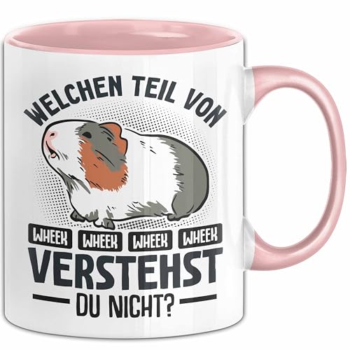 Meerschweinchen-Besitzer Tasse Geschenk Lustiger Spruch Welchen Teil Von Wheek Wheek Verstehst Du Nicht (Rosa)