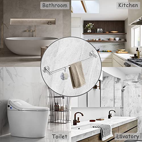 Chihod 2 Pieces Adjustable Bathroom Accessories: 17 To 29 Inch Brushed Nickel Towel Bar Set - Premium Towel Bar - Bath Accessories Set Wall Mount #TOP6