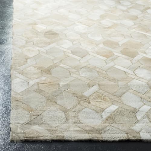 Tapete de cuero SAFAVIEH 3' x 5' color marfil miniatura 4