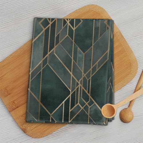 Torchons de cuisine microfibre absorbants séchage rapide lignes géométriques - 5