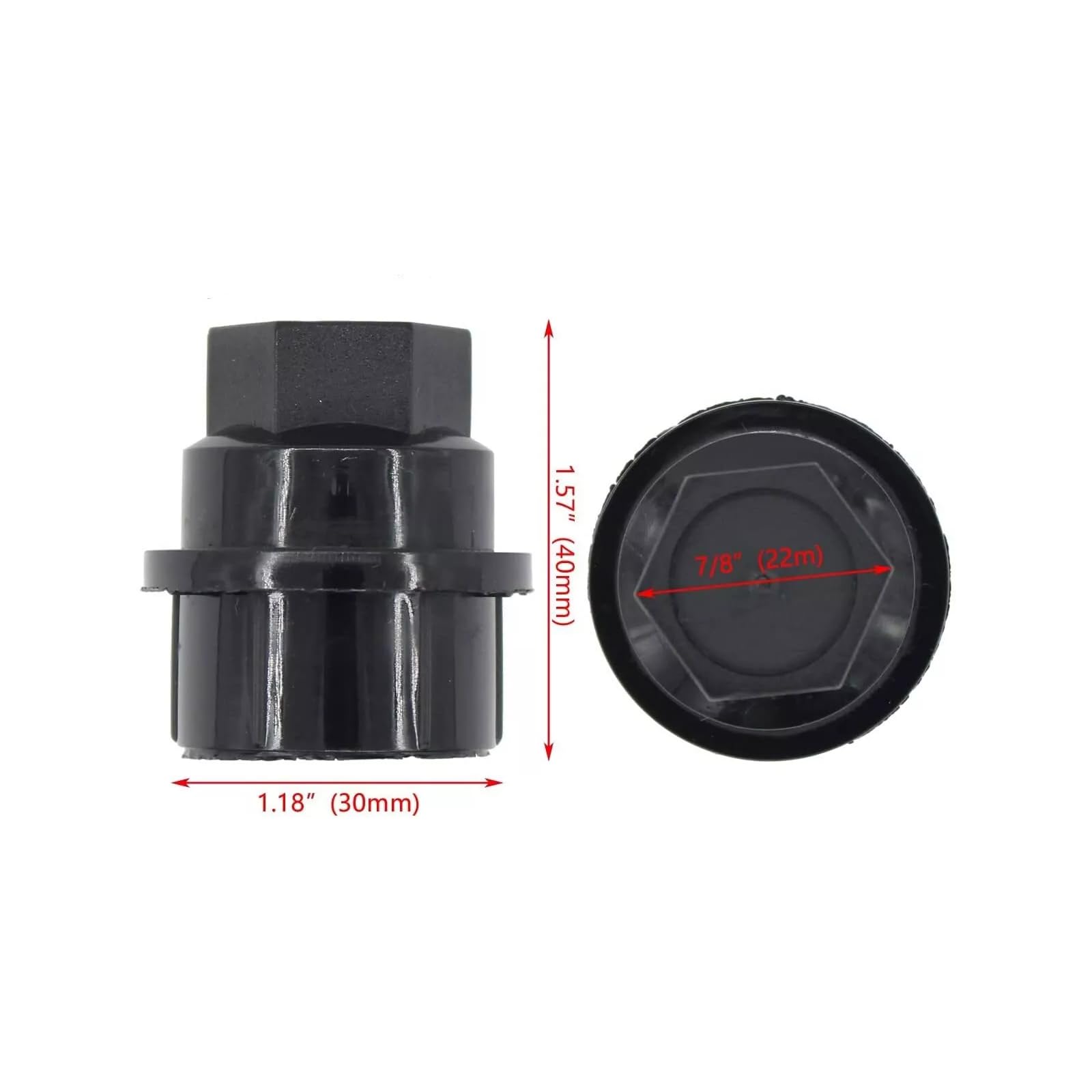 Hunting Horse 20 Pcs Wheel Lug Nut Covers Fits Chevy Silverado Tahoe GMC 1500 Sierra, Black