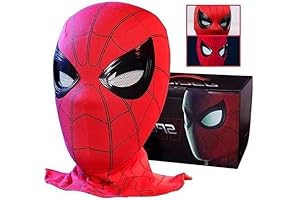 Spider Mask with Moving Eyes, Full Face Chin Control Eyes Size Hero Cosplay Mask